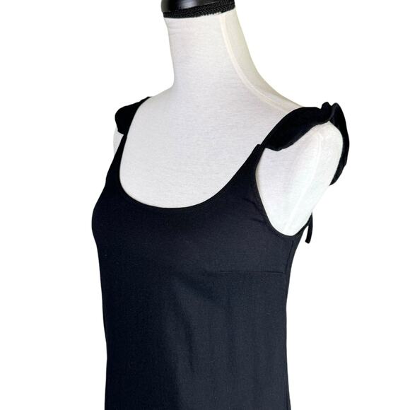 Just Female Life Top Black Ruffle Strappy Girly Flirty Lightweight Tank Top - Picture 5 of 12